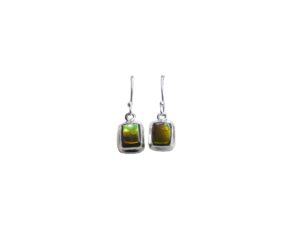 Orecchini in Ammolite di forma quadrata     AMMEA/03