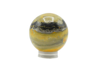 Sfera in Diaspro Bombo 5cm striata nera