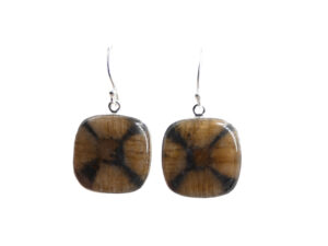 Orecchini in Chiastolite quadrati arrotondati   CHEA03