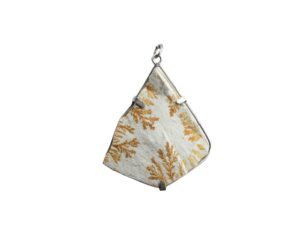 Pendente in Dendrite arancione   DEP03