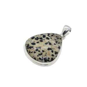 Pendente in Diaspro Dalmata a forma di goccia   DAP03