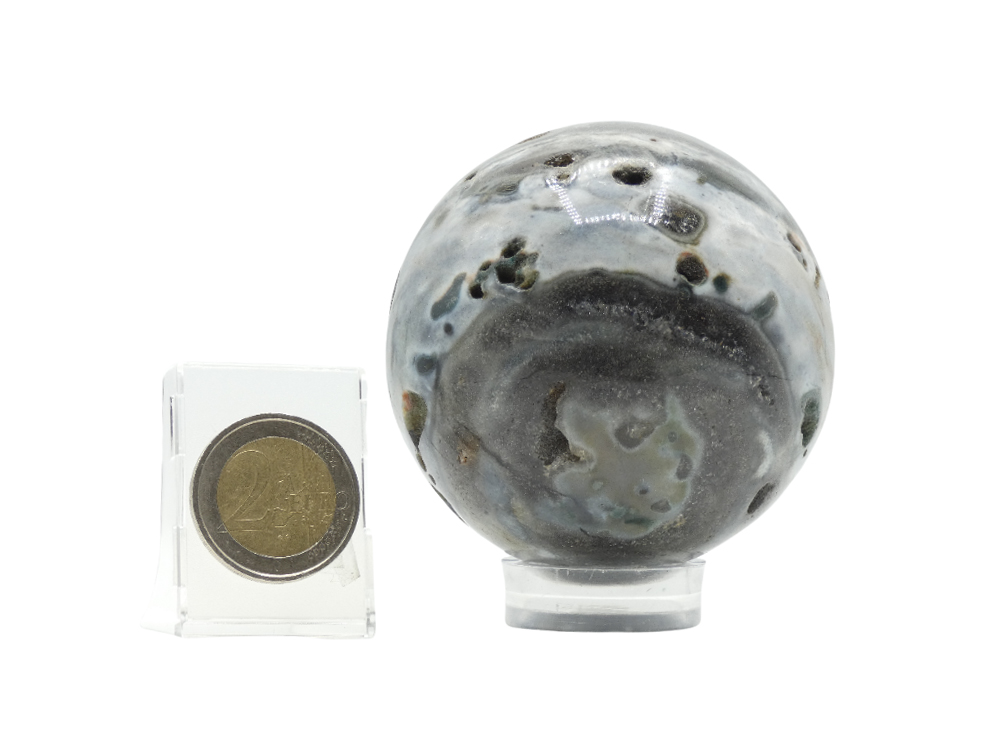 Sfera Geodata di Diaspro Oceano verde 2 Sfera Geodata di Diaspro Oceano verde - immagine 2