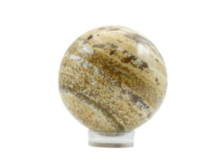 Sfera Geodata di Diaspro Oceano maculata beige