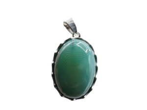 Pendente Economy Line Agata a Bande Verde