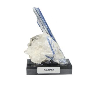 Kianite con base di plexiglass trasparente 3