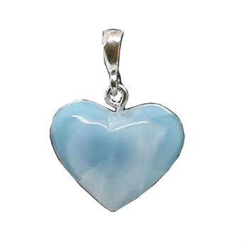 Pendente in Larimar a forma di cuore