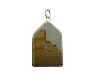 Pendente in Pietra Paesina rettangolare   PPAP03