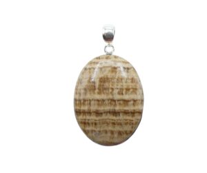 Pendente in Aragonite ovale     ARAP/02