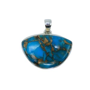 Pendente in Turchese Blu triangolare   BCTPE19