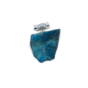 Pendente in Turchese Blu grezzo irregolare   BCTPE21