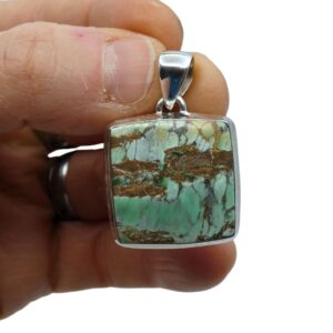 Pendente in Variscite quadrato    VARP04