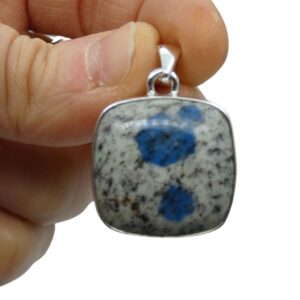 Pendente in Azzurrite K2 quadrato   K2P18