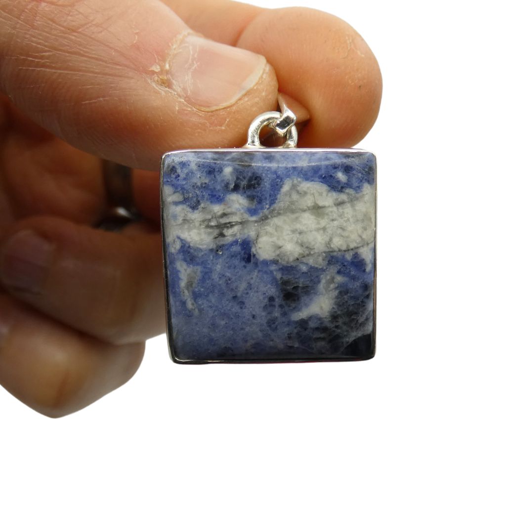 Pendente in Sodalite quadrato SODP06 1 Pendente in Sodalite quadrato SODP06
