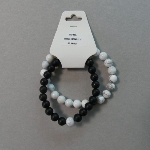 Braccialetto Coppia Onice Howlite