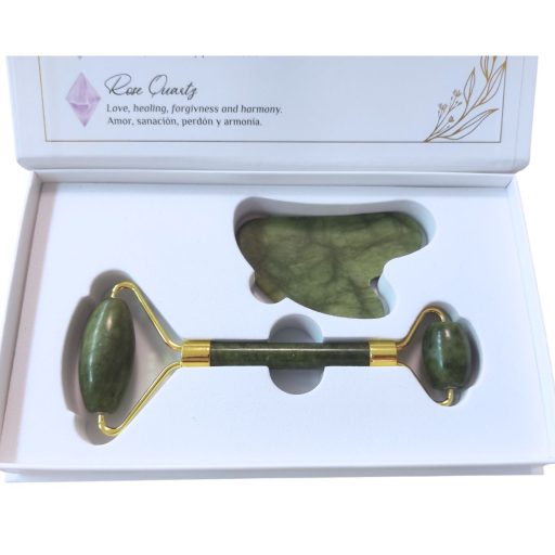 Rullo massagiatore e Pietra Gua Sha in Giada