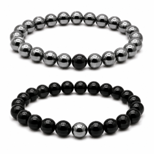 Braccialetto Coppia Ematite e Onice Nero