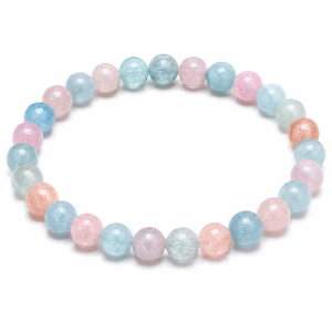 Braccialetto bambino in Acquamarina e Morganite