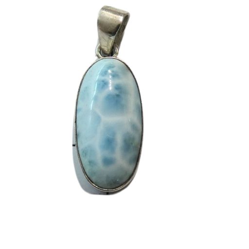 Pendente in larimar a forma ovale
