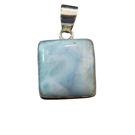 Pendente in larimar a forma rettangolare LARP24
