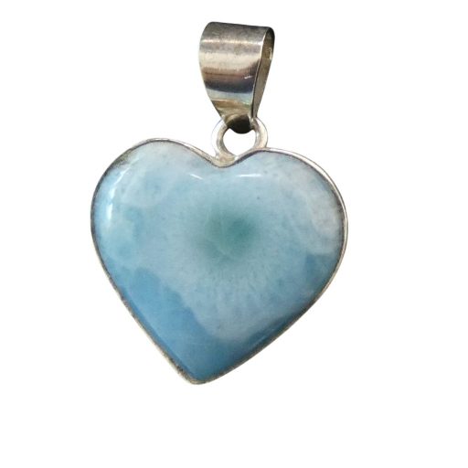 Pendente in larimar a forma di cuore