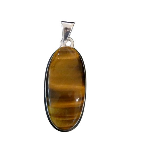 Pendente in Occhio di Tigre ovale    TEP015