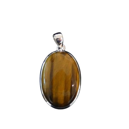 Pendente in Occhio di Tigre ovale     TEP16