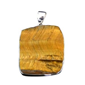 Pendente in occhio di tigre forma irregolare