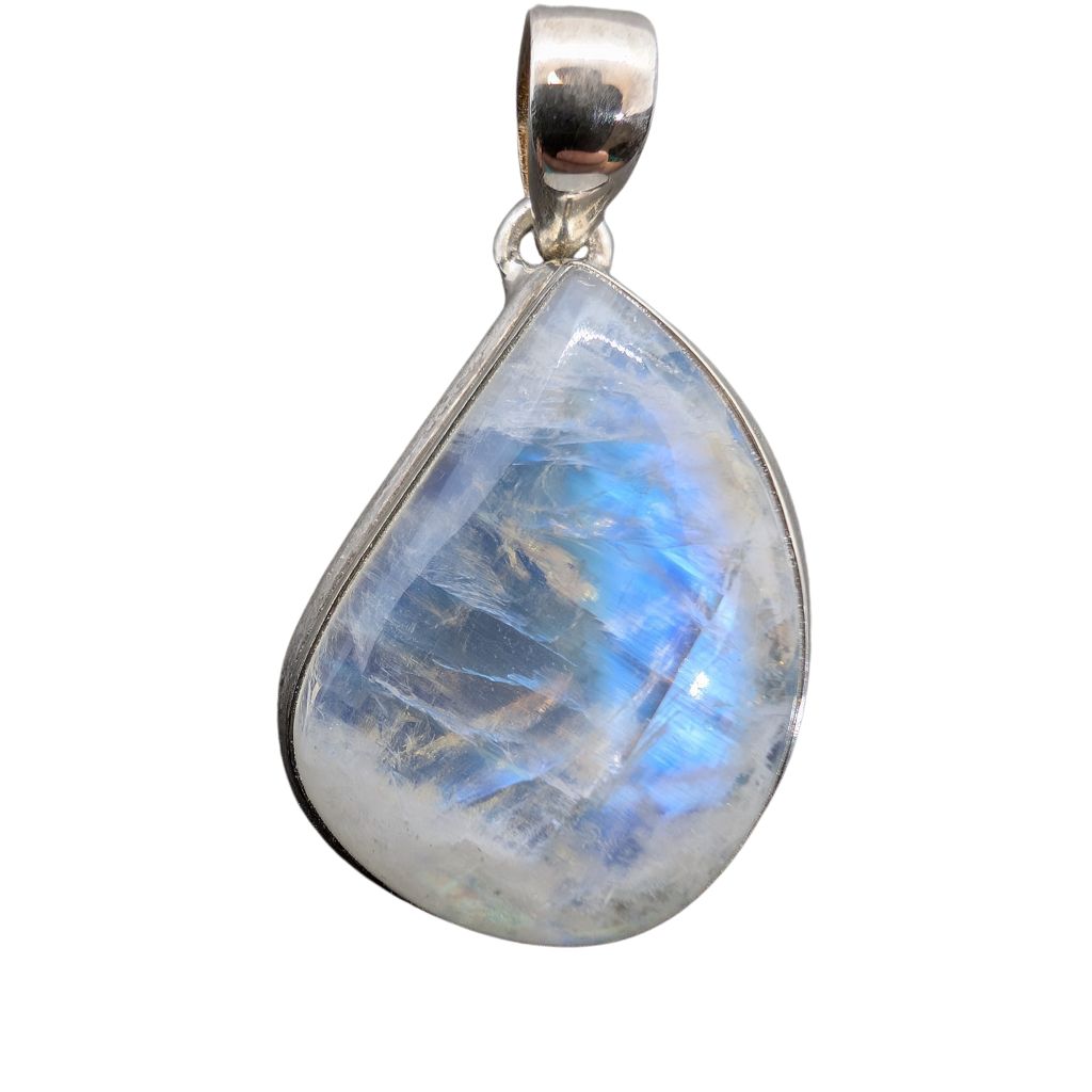 Pendente in Rainbow Moonstone goccia MSPE13 2 Pendente in Moonstone a forma di goccia