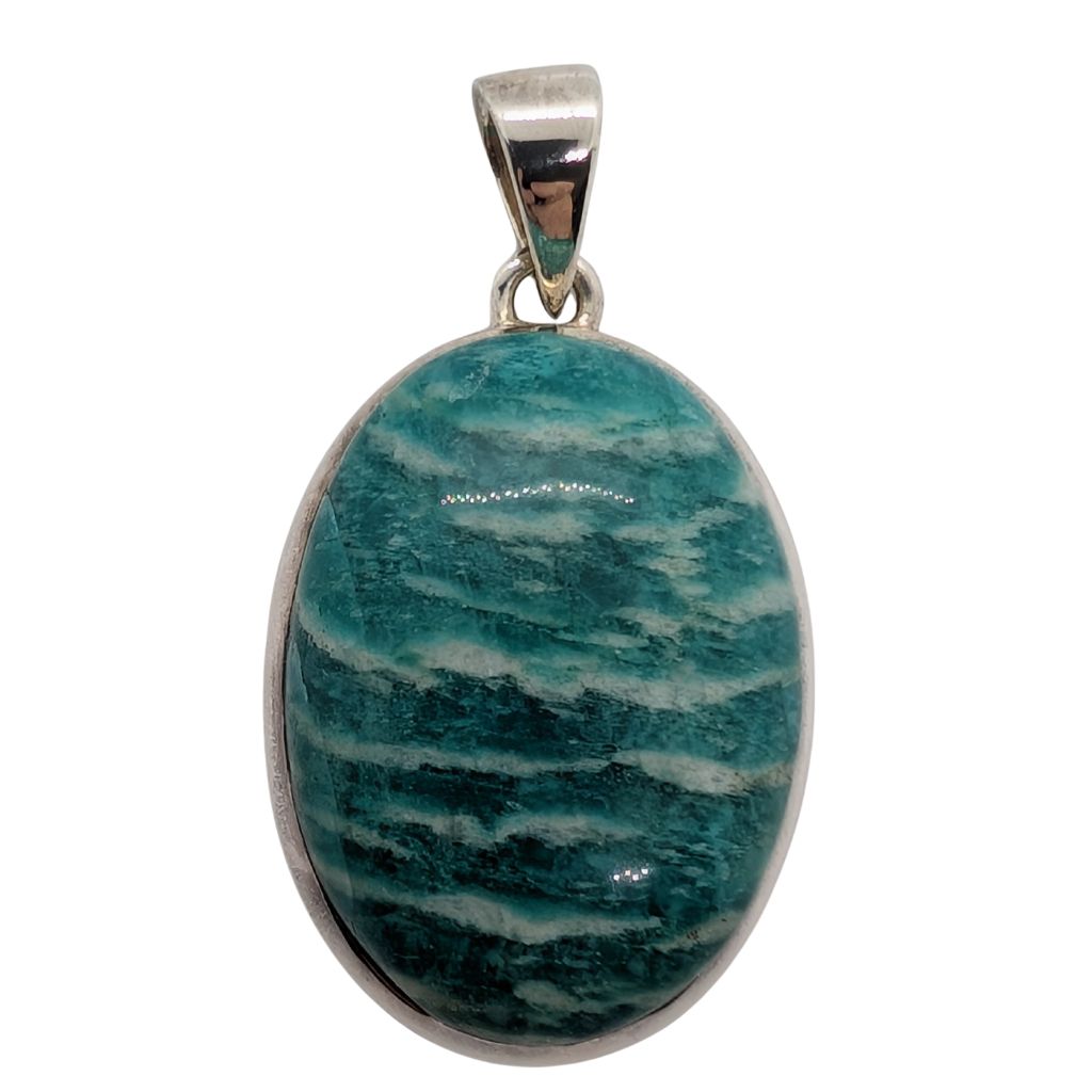 Pendente in amazzonite forma ovale AZZP01 1 Pendente in amazzonite forma ovale