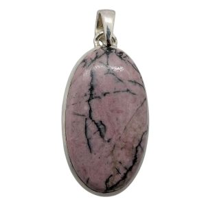Pendente in rodonite ovale