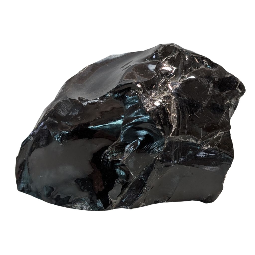 Bellissimo pezzo di ossidiana a forma irregolare 2 Pezzo bellissimo di ossidiana