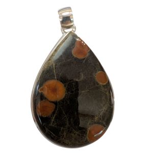 Pendente in ossidiana peanut