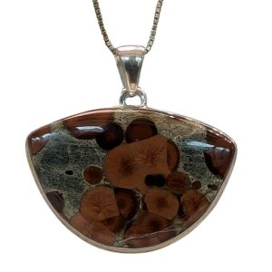 Pendente in ossidiana peanut