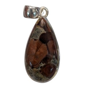 Pendente in ossidiana peanut