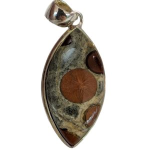 Pendente in ossidiana peanut
