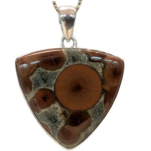 Pendente in ossidiana peanut
