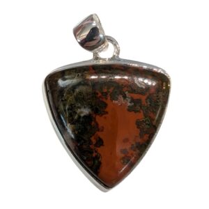 Pendente in agata bulgara triangolare