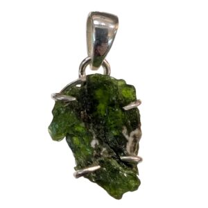 Pendente in cromo diopside free form