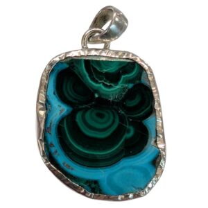 Pendente in malachite crisocolla free form