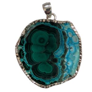 Pendente in malachite crisocolla free form