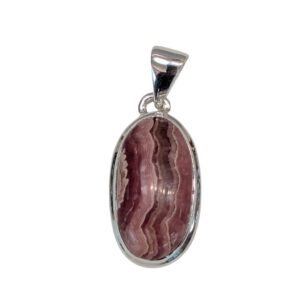 pendente in rodocrosite ovale