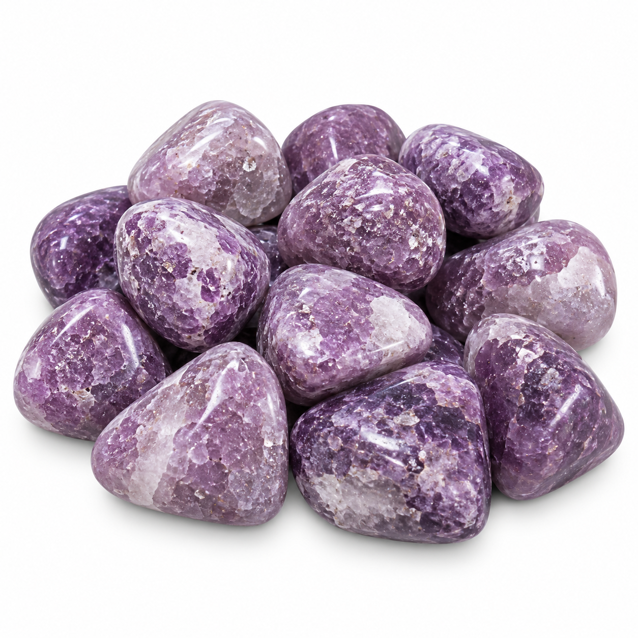Lepidolite Burattato Naturale 1 Lepidolite Burattato Naturale