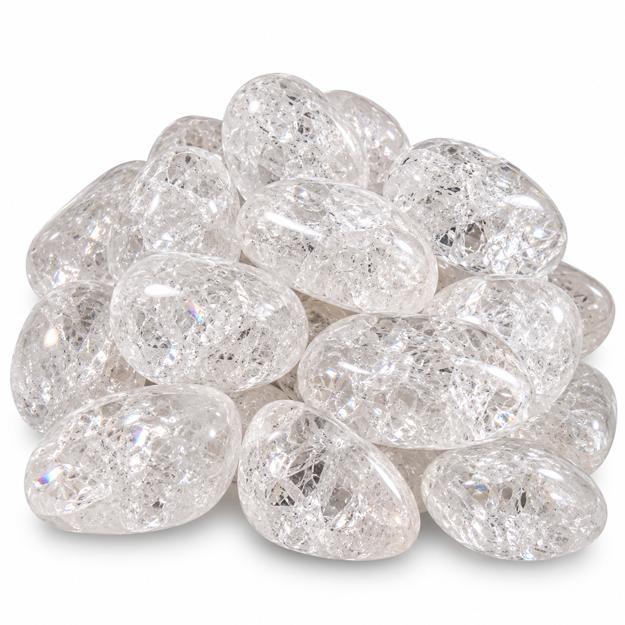 Quarzo Cracked Burattato Naturale 1 Quarzo Cracked Burattato Naturale