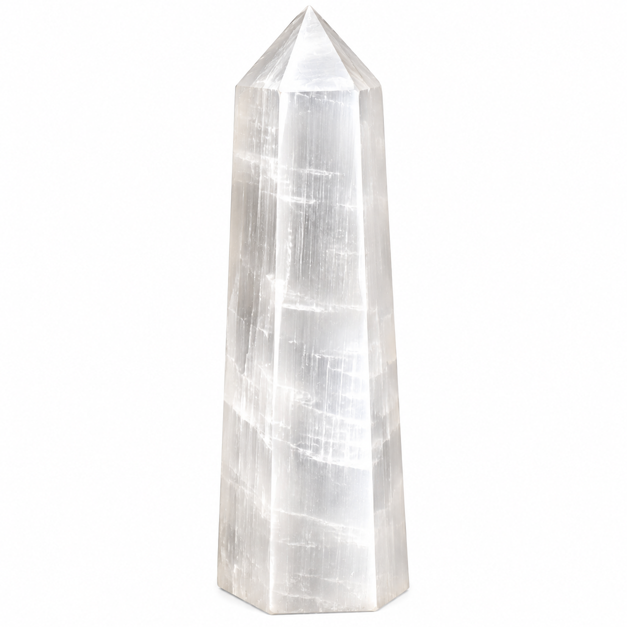 Obelisco in Selenite 1 Obelisco in Selenite