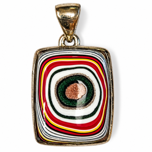 Pendente in fordite a forma quadrata FORPE08